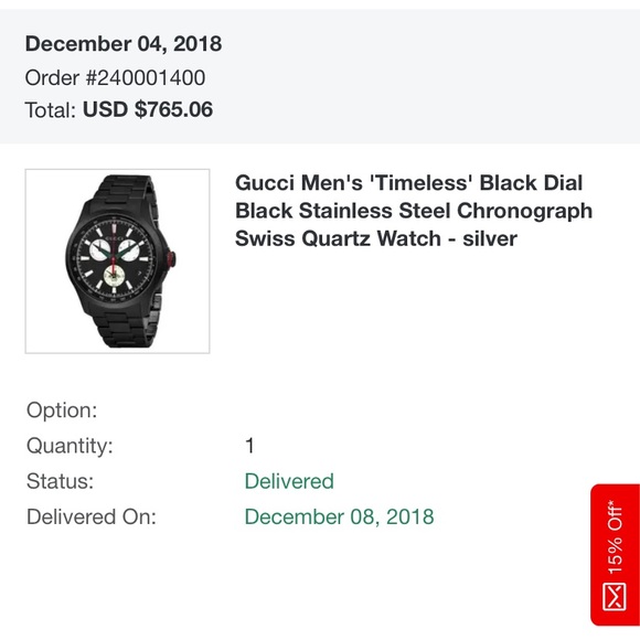 Authentic Gucci watch and wallet - Picture 2 of 9